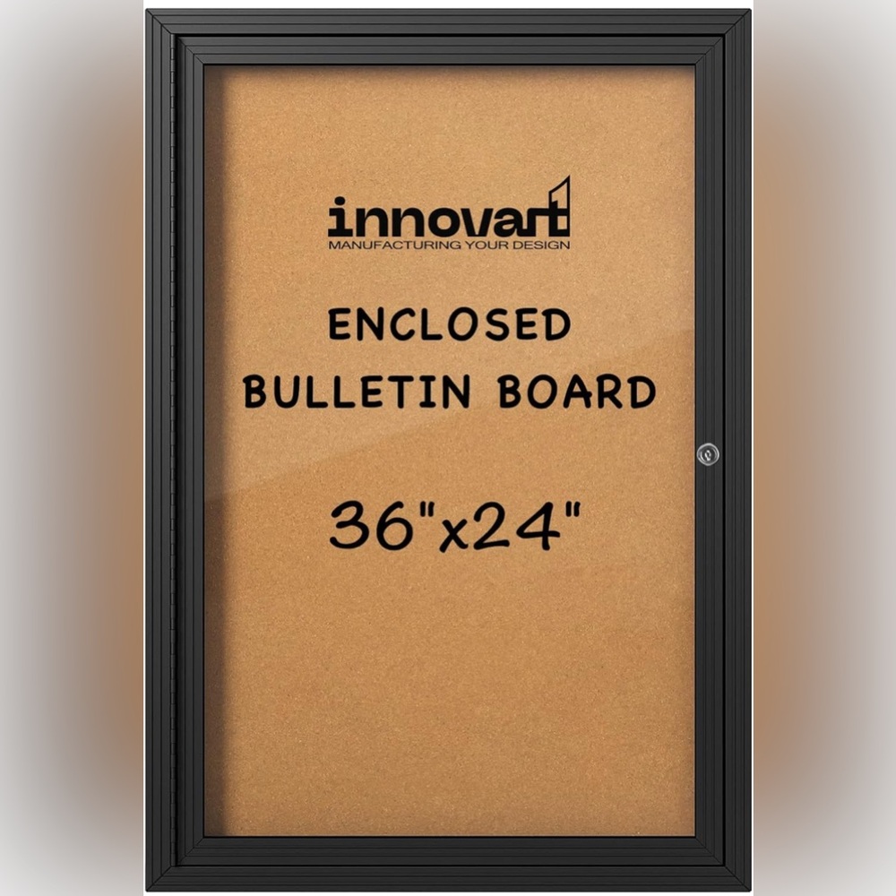 Black Enclosed Bulletin Board